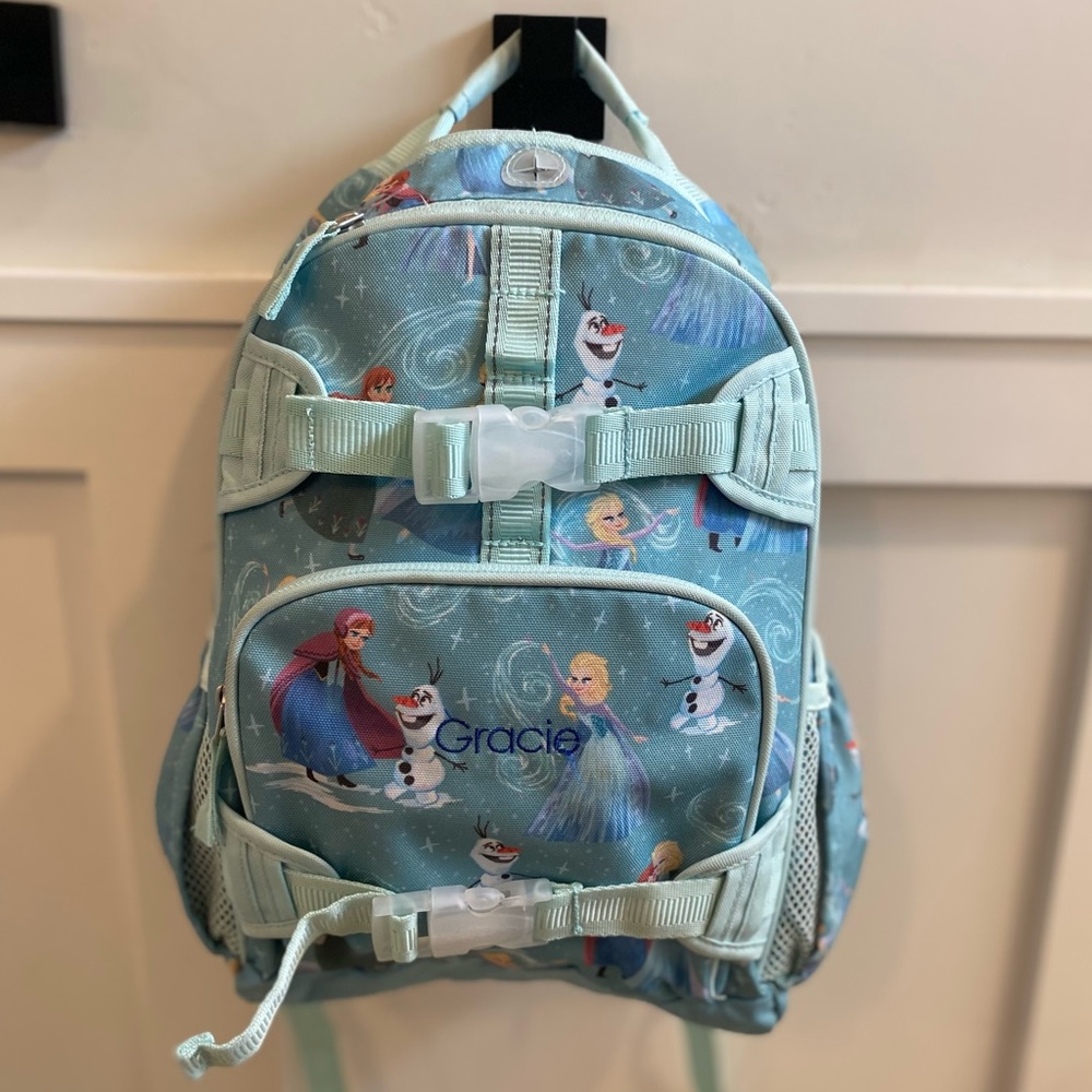 Pottery Barn Kids Frozen Elsa Backpack with “Gracie” custom name embroidery